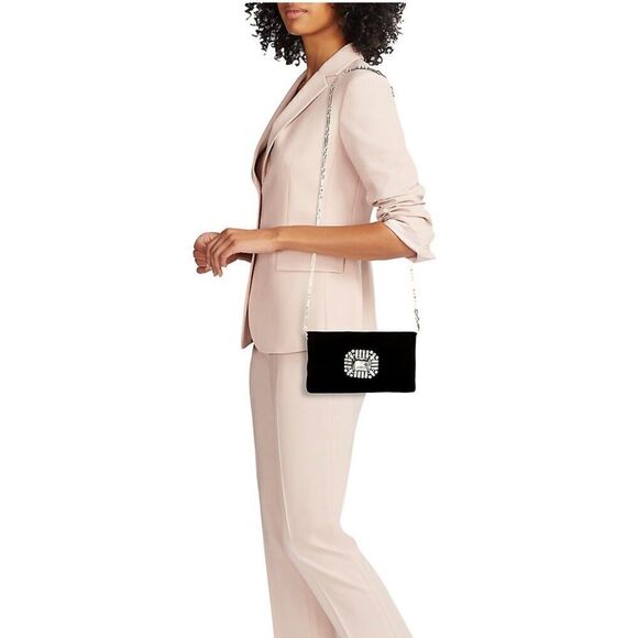 Jimmy Choo Titania Crystal Satin Clutch - Picture 2 of 12